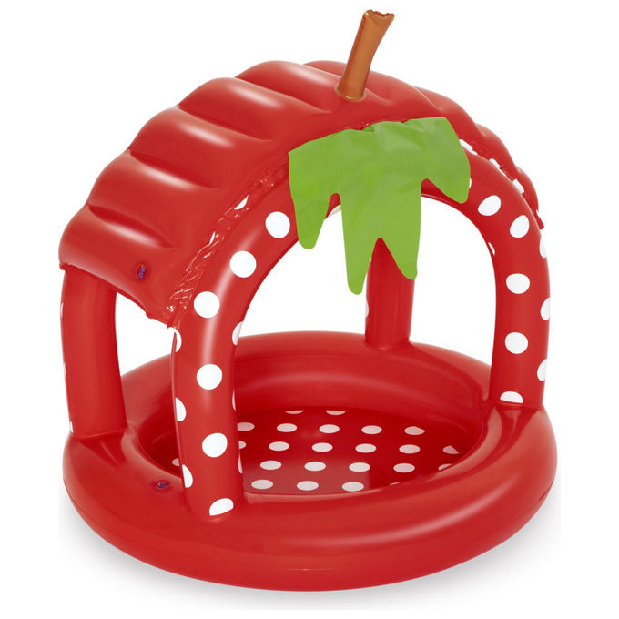Bestway piscinetta gonfiabile berry rotonda 27l verde rosso bianco per bambini 2 anni 52387