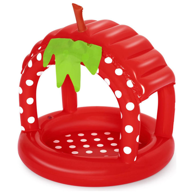 Bestway piscinetta gonfiabile berry rotonda 27l verde rosso bianco per bambini 2 anni 52387