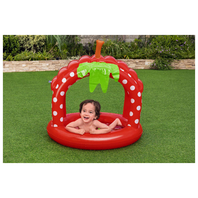Bestway piscinetta gonfiabile berry rotonda 27l verde rosso bianco per bambini 2 anni 52387