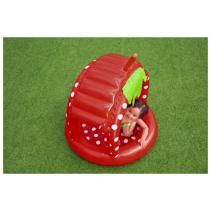 Bestway piscinetta gonfiabile berry rotonda 27l verde rosso bianco per bambini 2 anni 52387