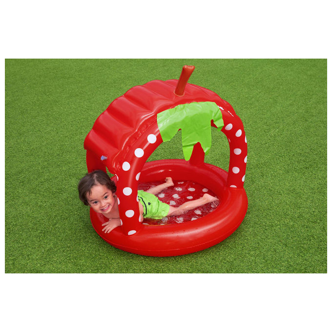 Bestway piscinetta gonfiabile berry rotonda 27l verde rosso bianco per bambini 2 anni 52387