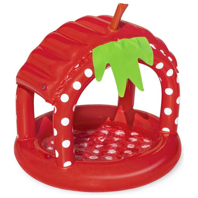 Bestway piscinetta gonfiabile berry rotonda 27l verde rosso bianco per bambini 2 anni 52387
