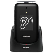 Brondi amico supervoice telefono cellulare per anziani dual sim tasto sos amplificazione nero