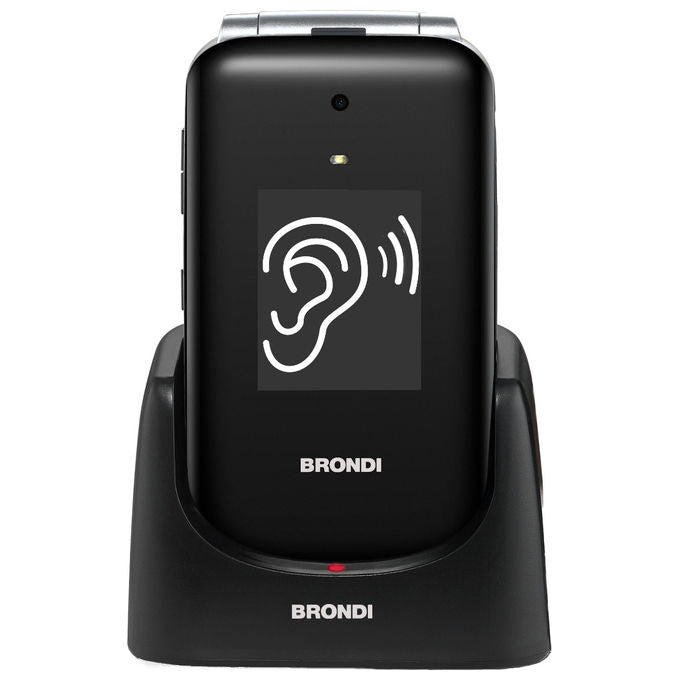 Brondi amico supervoice telefono cellulare per anziani dual sim tasto sos amplificazione nero