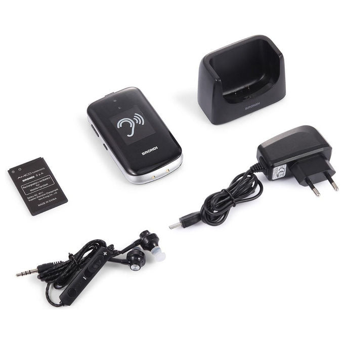 Brondi amico supervoice telefono cellulare per anziani dual sim tasto sos amplificazione nero