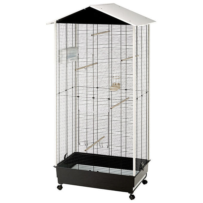 Ferplast voliera nota per canarini e cocorite 76.5x57x161.5cm metallo e plastica interno esterno
