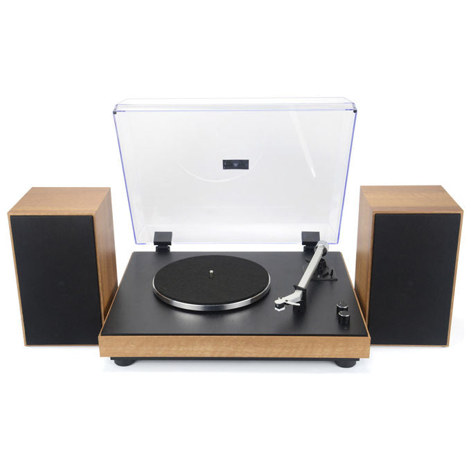 New majestic tt 54 giradischi vintage legno e nero bluetooth usb 33 45 giri 30w