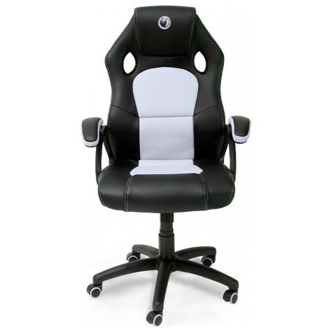 Nacon pcch 310 sedia gaming nero bianco seduta imbottita altezza regolabile 110 kg