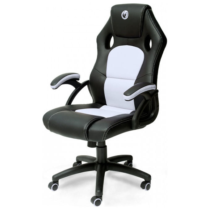 Nacon pcch 310 sedia gaming nero bianco seduta imbottita altezza regolabile 110 kg