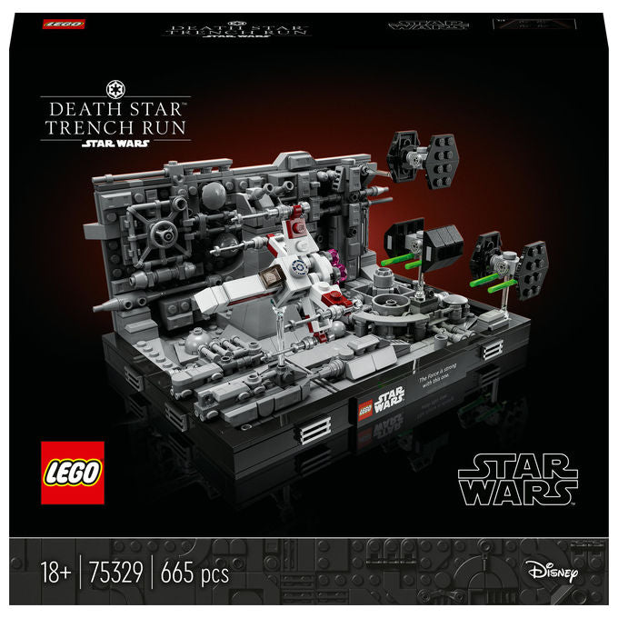 Lego star wars diorama volo trincea morte nera 75329 set costruzione 665 pezzi adulti