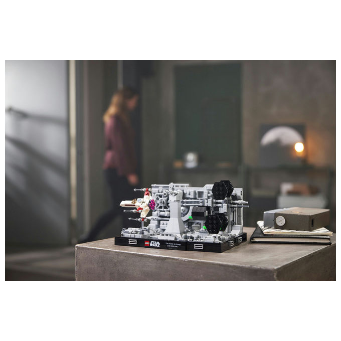 Lego star wars diorama volo trincea morte nera 75329 set costruzione 665 pezzi adulti
