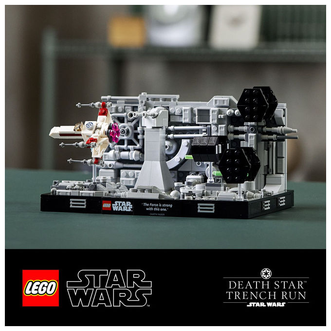 Lego star wars diorama volo trincea morte nera 75329 set costruzione 665 pezzi adulti