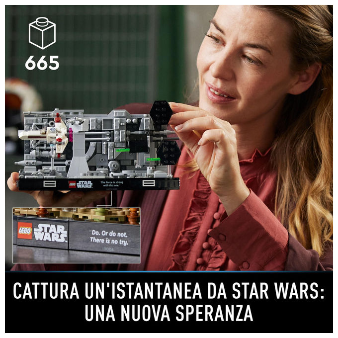 Lego star wars diorama volo trincea morte nera 75329 set costruzione 665 pezzi adulti