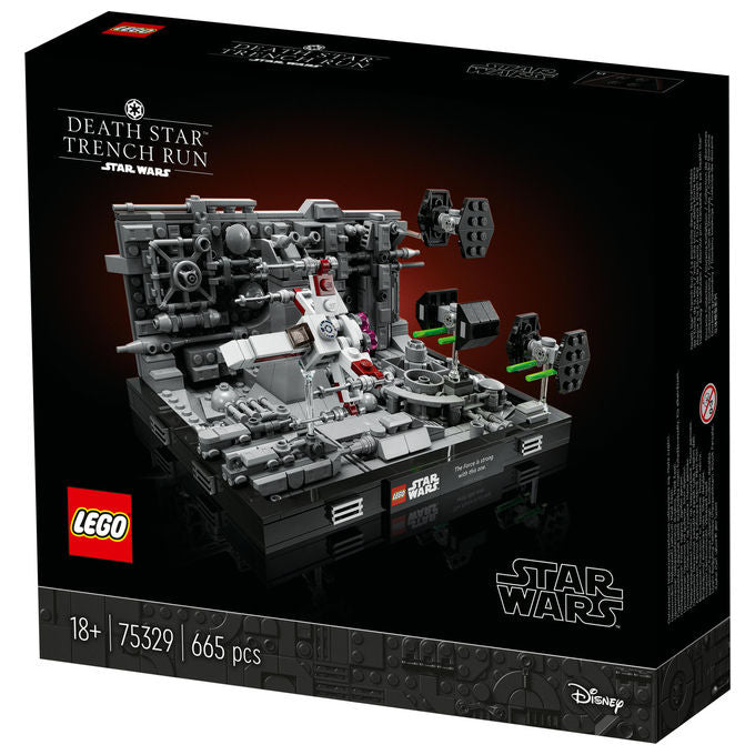 Lego star wars diorama volo trincea morte nera 75329 set costruzione 665 pezzi adulti