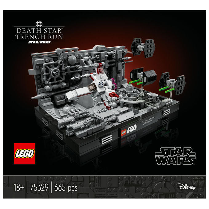 Lego star wars diorama volo trincea morte nera 75329 set costruzione 665 pezzi adulti