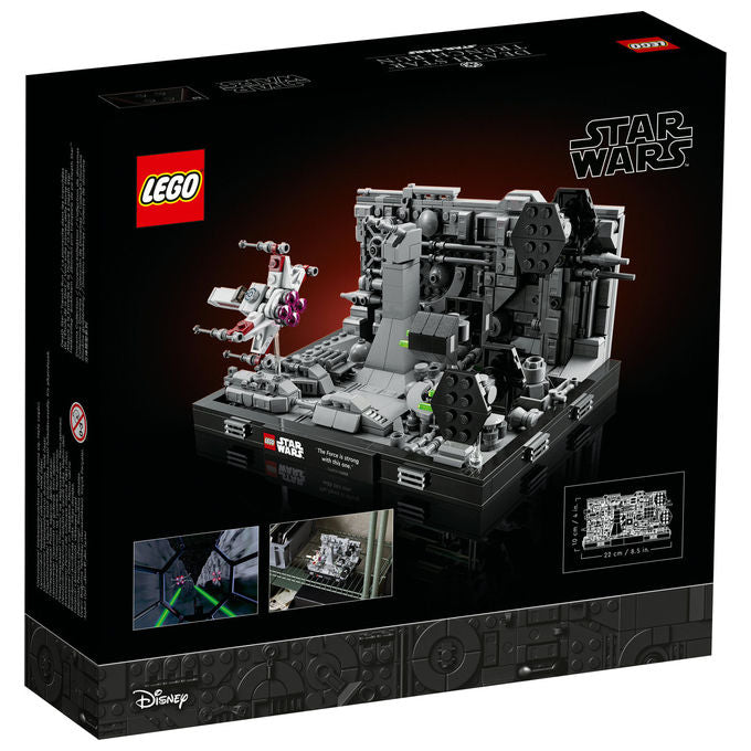 Lego star wars diorama volo trincea morte nera 75329 set costruzione 665 pezzi adulti