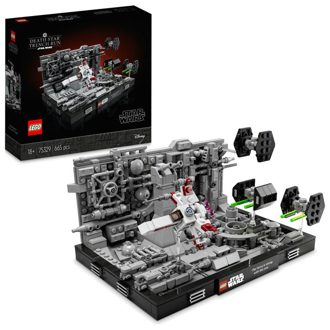 Lego star wars diorama volo trincea morte nera 75329 set costruzione 665 pezzi adulti