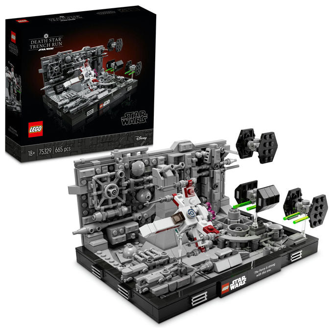 Lego star wars diorama volo trincea morte nera 75329 set costruzione 665 pezzi adulti