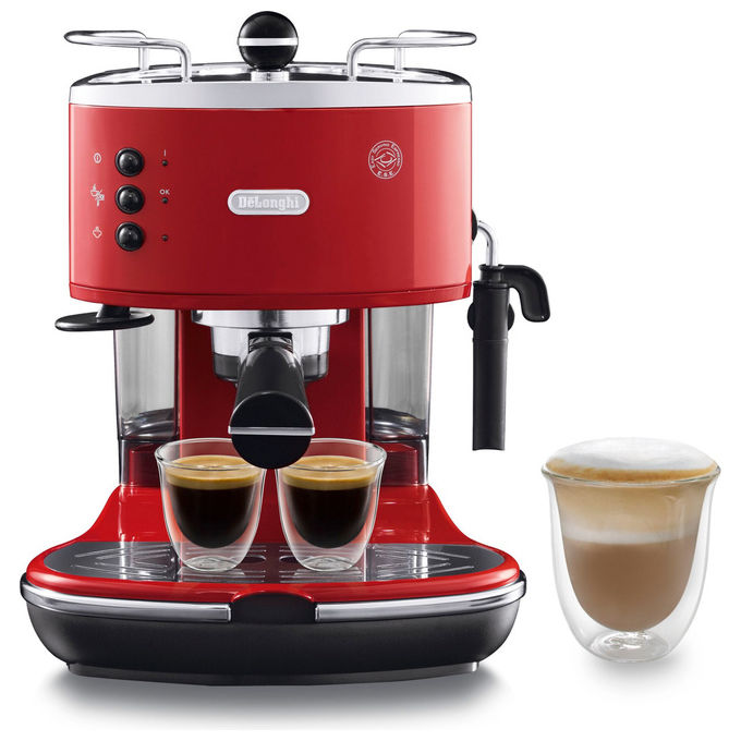 De longhi macchina espresso manuale icona classic eco311r rossa 15 bar 14 l 1100w
