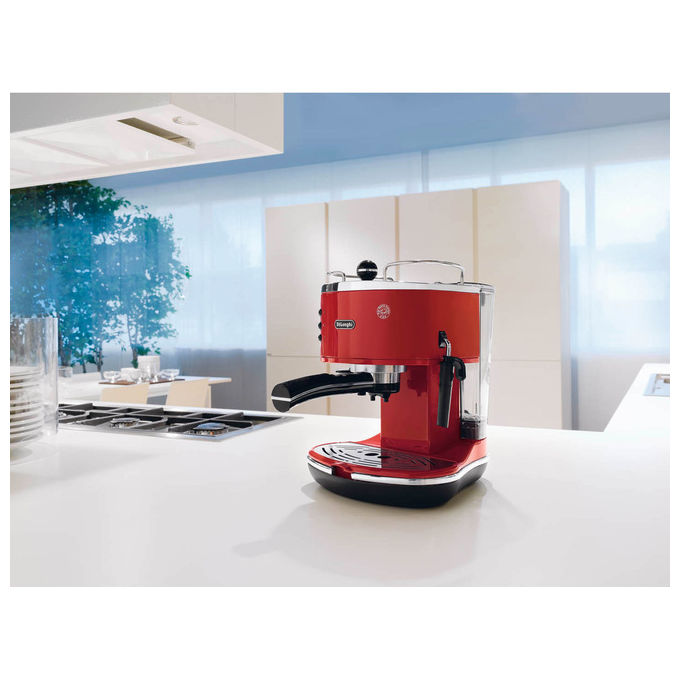 De longhi macchina espresso manuale icona classic eco311r rossa 15 bar 14 l 1100w