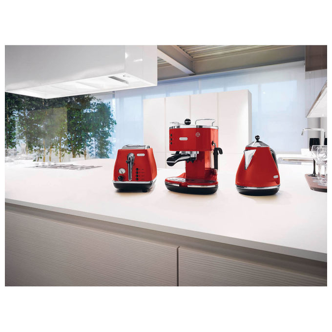 De longhi macchina espresso manuale icona classic eco311r rossa 15 bar 14 l 1100w