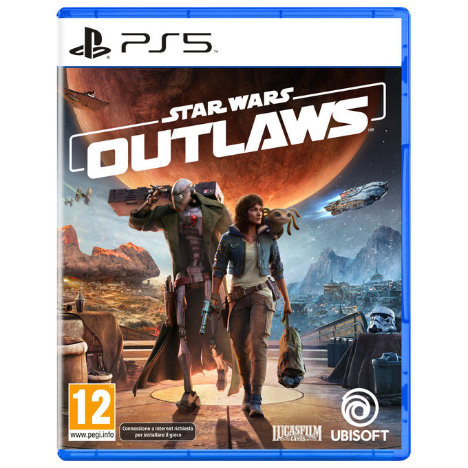 Star wars outlaws videogioco ps5 azione avventura open world pegi 16 ubisoft