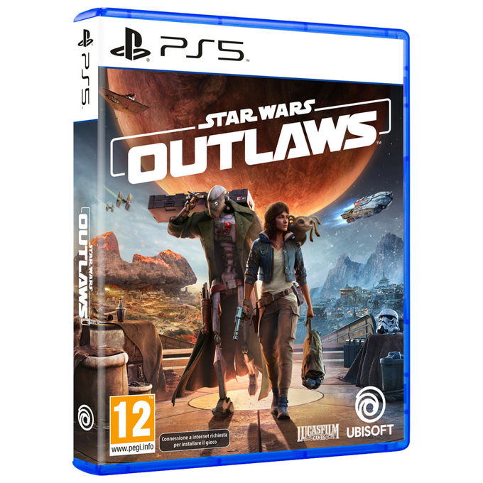 Star wars outlaws videogioco ps5 azione avventura open world pegi 16 ubisoft