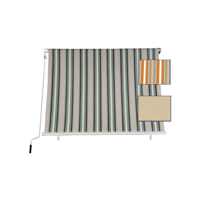 Tenda da sole a caduta 300x250cm beige poliestere rullo alluminio gdlc