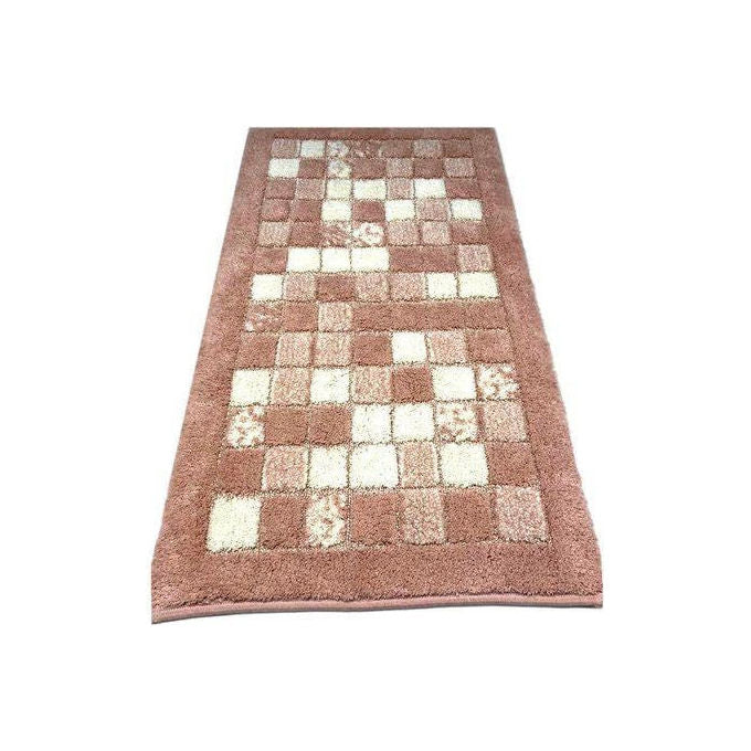 Quarzo bianco set asciugamani tappeto bagno rosa mosaico modello 13647 sintetico