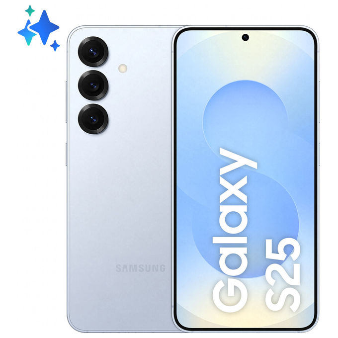 Samsung Galaxy S25 smartphone 5g dual sim 256gb 12gb ram 6.2 amoled 50mp icyblue