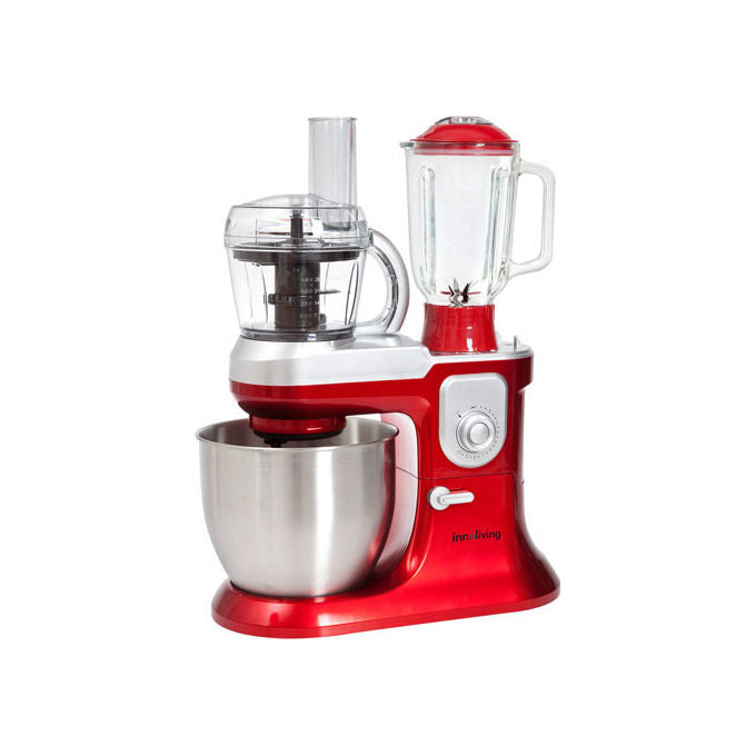 Innoliving Robot da Cucina 1200W 6.5L Rosso Acciaio