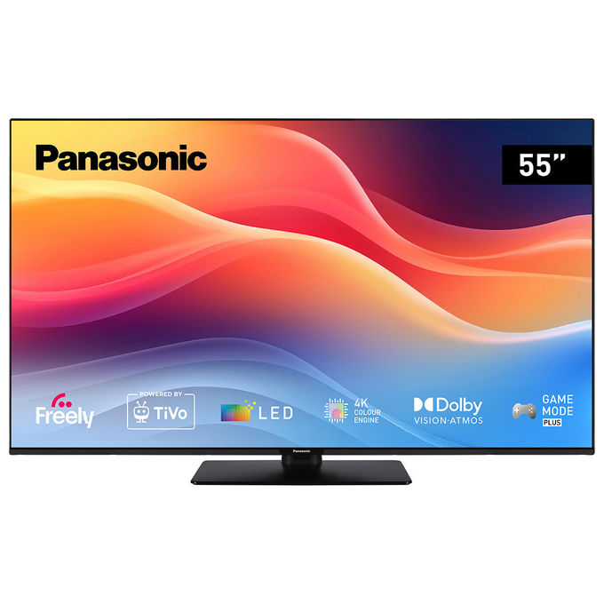Panasonic TB-55W61AEZ Serie W61 55 pollici Smart TV LED 4K Ultra HD 2025 TiVo Dolby Vision e Atmos Game Mode Plus Controllo Vocale Alexa e Google Nero