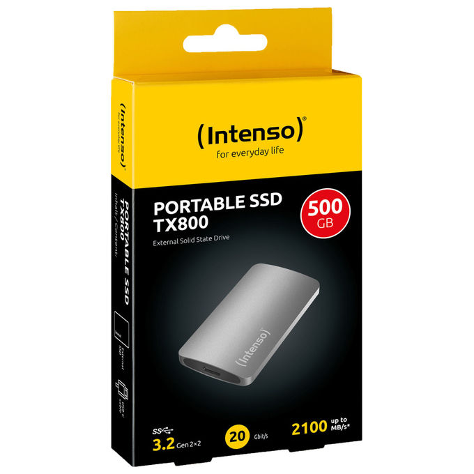 Intenso TX800 Ssd Esterno 500 GB Usb 3.2 Gen 2x2 Antracite
