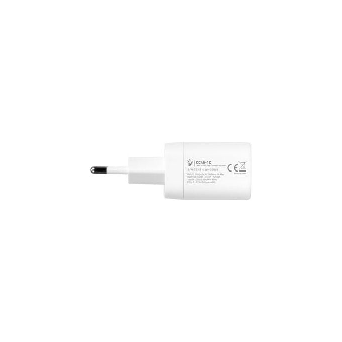 VulTech Caricatore USB-C 45W GaN PD3.0 QC3.0 PPS Bianco