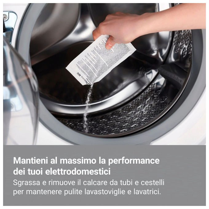 Electrolux M2GCP121 Detergente Lavatrice e Lavastoviglie 3 in 1 manuten 12 bustine colore Bianco