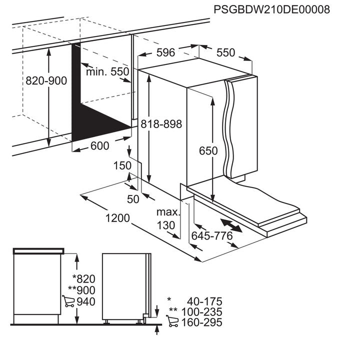 Electrolux EES47325L Lavastoviglie a Scomparsa Totale 13 Coperti