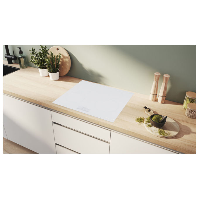 Bosch Serie 6 PUE612BB1E Piano Cottura Induzione 60 cm Bianco
