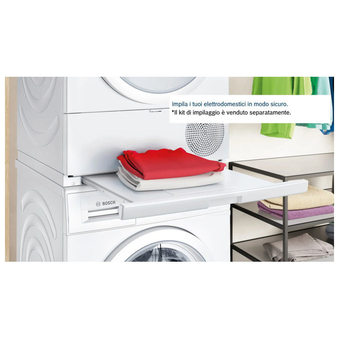 Bosch Serie 6 WQB246C0II Asciugatrice Pompa di Calore 9 Kg Bianco