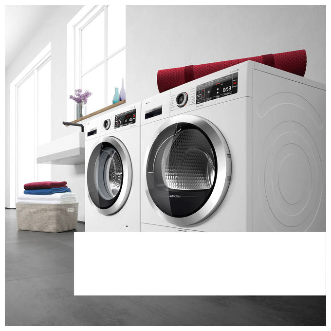 Bosch WQG243DRII - Asciugatrice Pompa di Calore 9 kg, Classe C, AutoDry + Programma Lenzuola + Movimento bidirezionale, (84,2 × 59,8 × 61,3 cm), Antracite - Nero