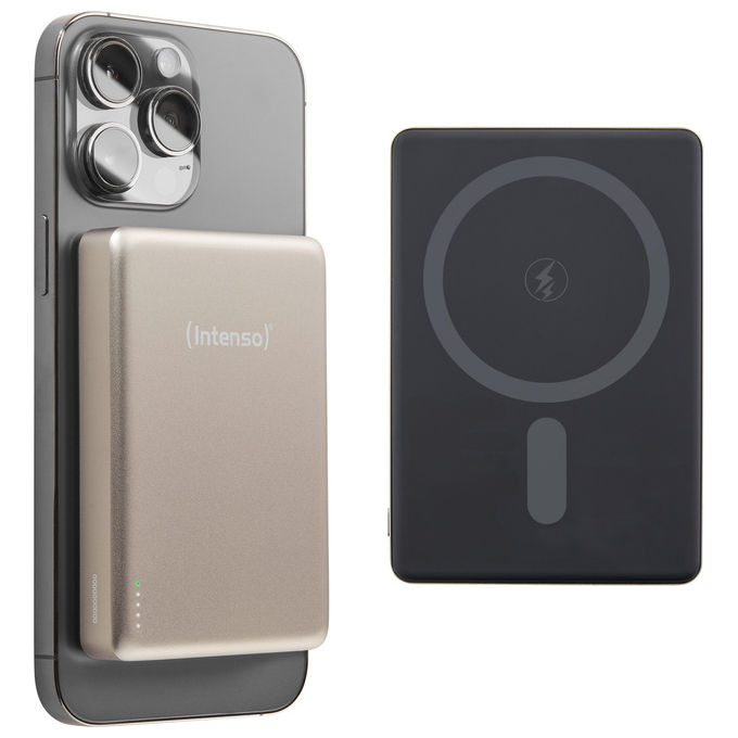 Intenso Power Bank 10000 mAh Carica Wireless Color Champagne
