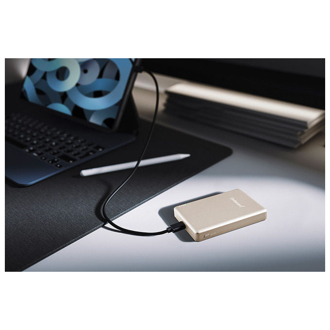 Intenso Power Bank 10000 mAh Carica Wireless Color Champagne