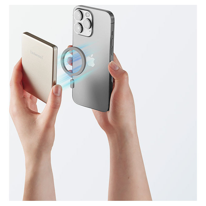 Intenso Power Bank 10000 mAh Carica Wireless Color Champagne