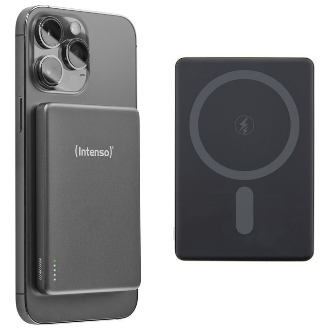 Intenso MW5000 Power Bank Magnetico 5000mAh con Ricarica Wireless Grigio
