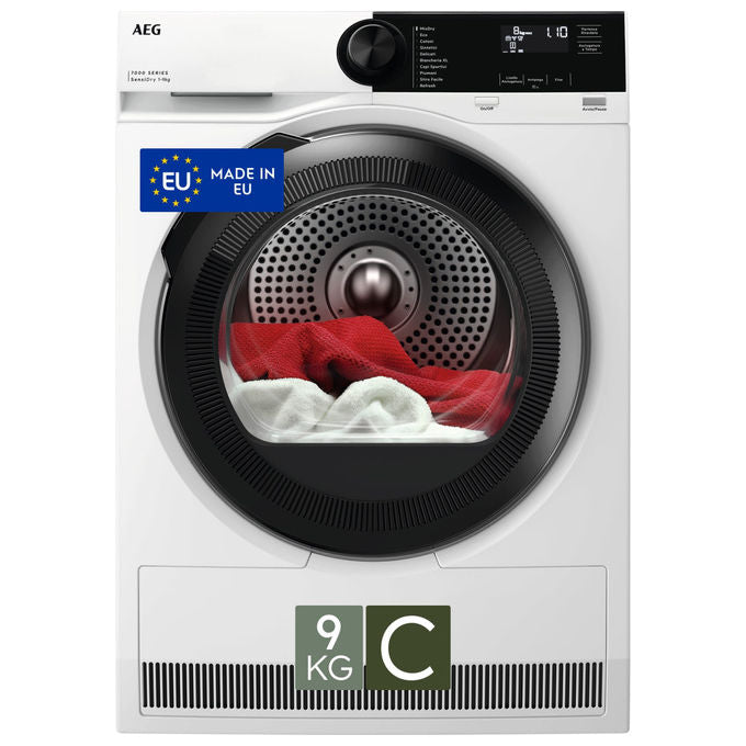 Aeg Serie 7000 Tr7He9C Asciugatrice a Carica Frontale 9 Kg Bianco