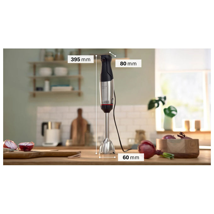 Bosch Serie 6 MSM6M621 Frullatore ad Immersione 1000W Nero Acciaio