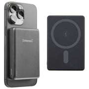 Intenso Power Bank MW10000, 10000 mAh, ricarica wireless, grigio