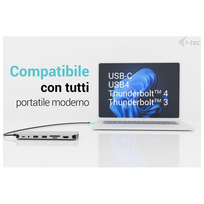 I-tec Docking Station USB-C Nano 3x Display HDMI Power Delivery 140W