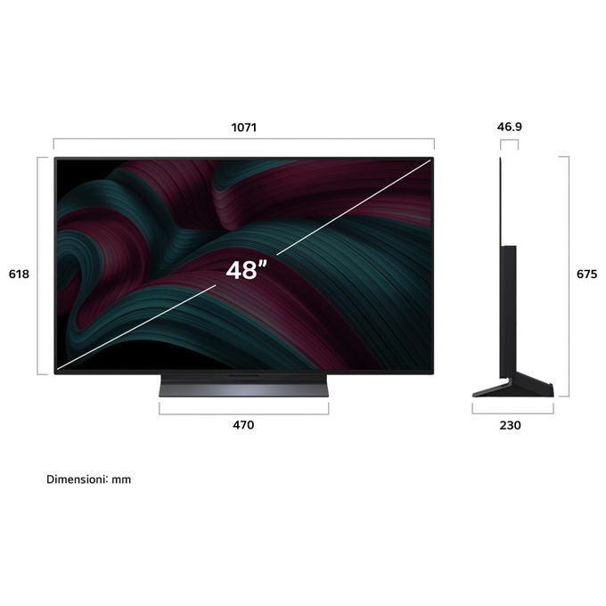Lg Tv Oled Evo Ai 48'' 4K Serie C55La, Smart Tv Webos