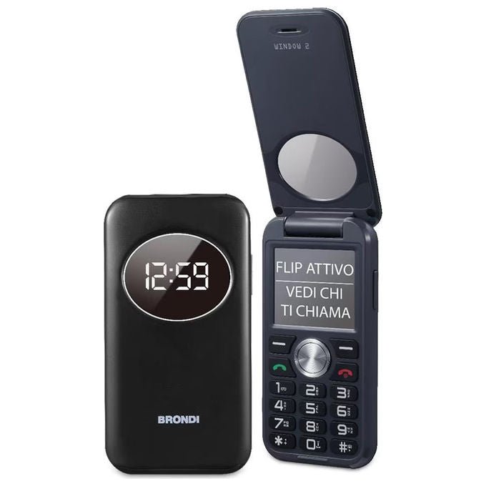 Brondi Window Flip 2 Telefono Cellulare Dual Sim Nero - Yeppon