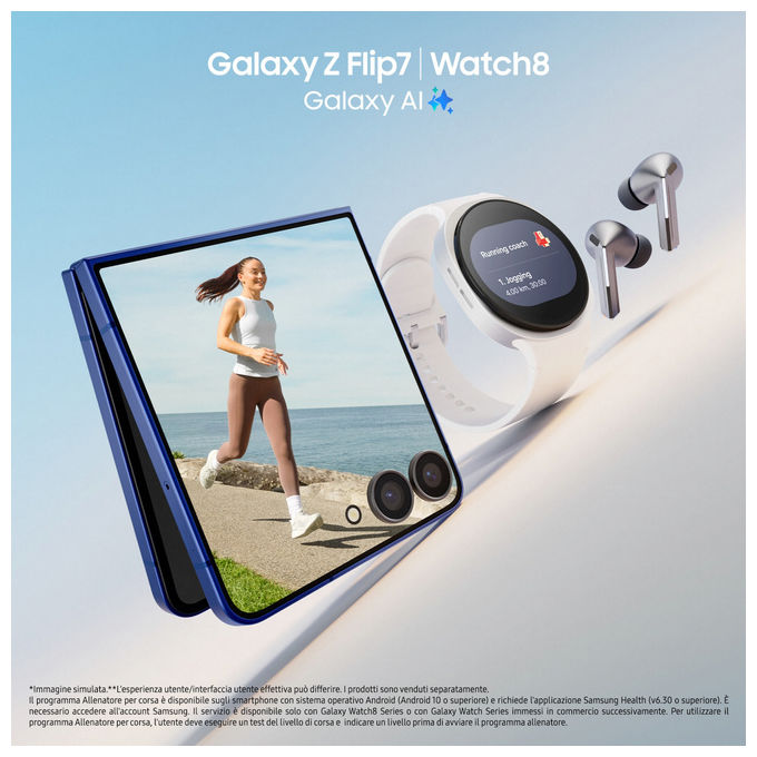 Samsung Galaxy Z Flip7 Smartphone AI 256GB 12GB Corallo